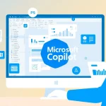 Microsoft Copilot assisting users with Word, Excel, and Teams through AI-driven features like content generation, data analysis, and task automation
